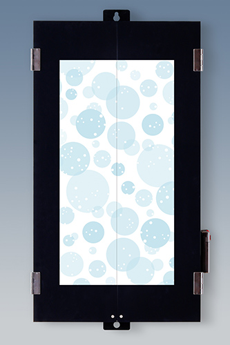 壁掛け仏壇【1】ワイドサイズ(ブラック)(ブルースノー) LED灯付き