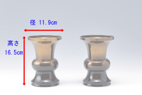 会館型花立5.5寸(コハク色)