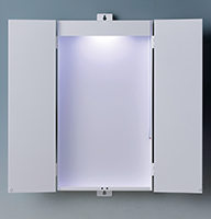 壁掛け仏壇【1】ワイドサイズ(ホワイト)(鏡) LED灯付き